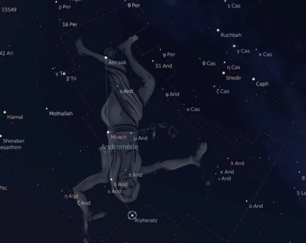 La constellation d'Andromède