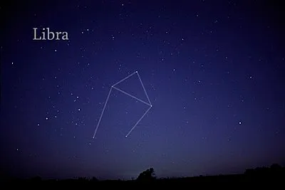 Carte de la constellation Balance